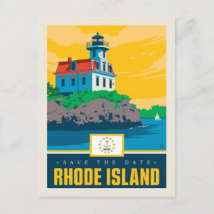 Save the Date Rhode Island Invitation Postcard