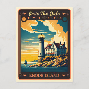 Save the Date Rhode Island Invitation Postcard