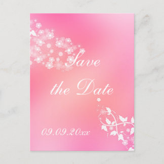"Save the date" Romantic Design Announcement Postcard