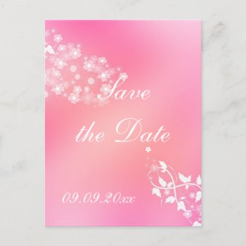 "save The Date" Romantic Design Announcement Postcard by karanta at Zazzle