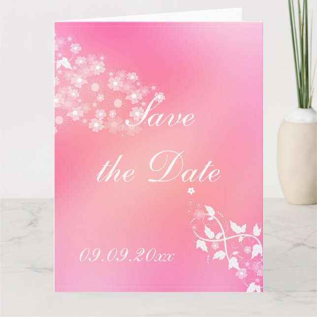 "Save the date" Romantic Design Card (Front)