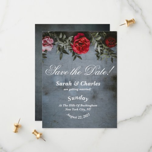 Save the date Rose and Chalkboard