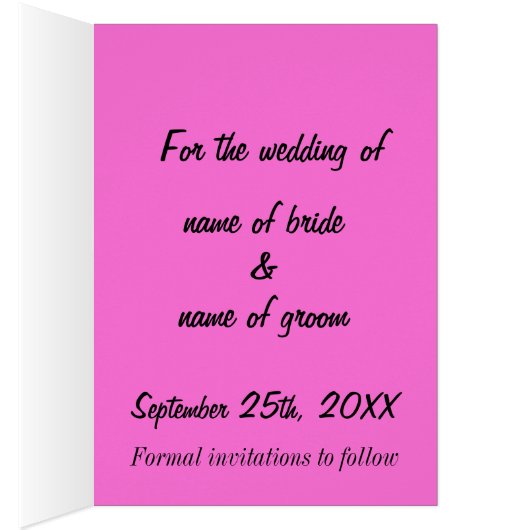 SAVE THE DATE Rose bud (Inside (Right))