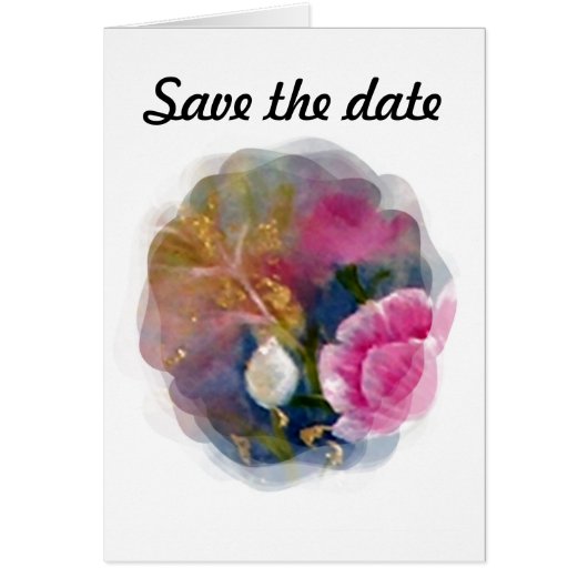 SAVE THE DATE Rose bud Cards (Front)