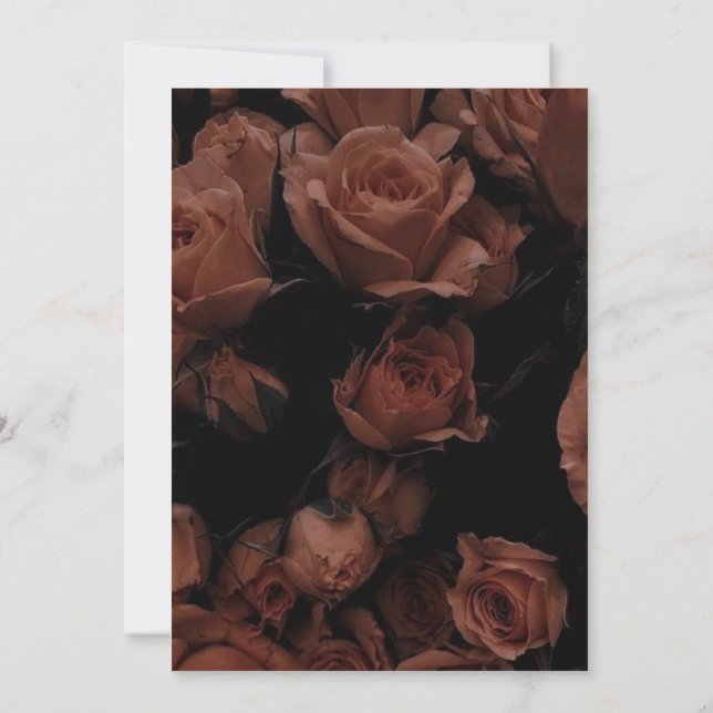 Save The Date - Rose Faded Invitation (Back)