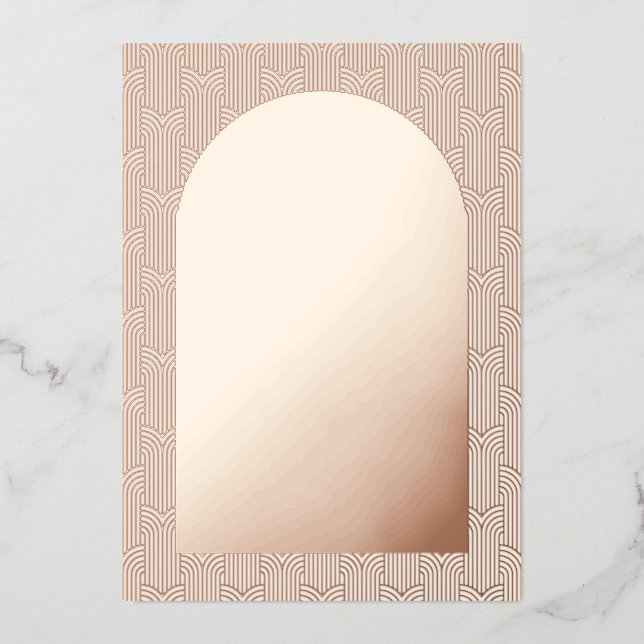 Save The Date Rose Gold Foil Card (Front)