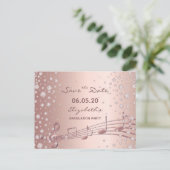 Save the Date rose gold glam graduation party 2021 Postcard (Standing Front)