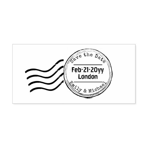 Save the Date Rubber Wedding Stamp POSTAGE style 2