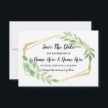 Save The Date Rustic Gold Frame Leaf Invite<br><div class="desc">Save The Date Rustic Gold Frame Leaf,  perfect to let your guests know your event date! Matching item to the Collection! Front and back included.</div>