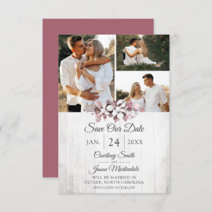 Save The Date Rustic Southern Cotton Wedding Card
