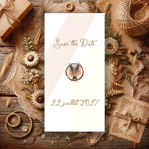 Save the Date Rustic Wedding Card