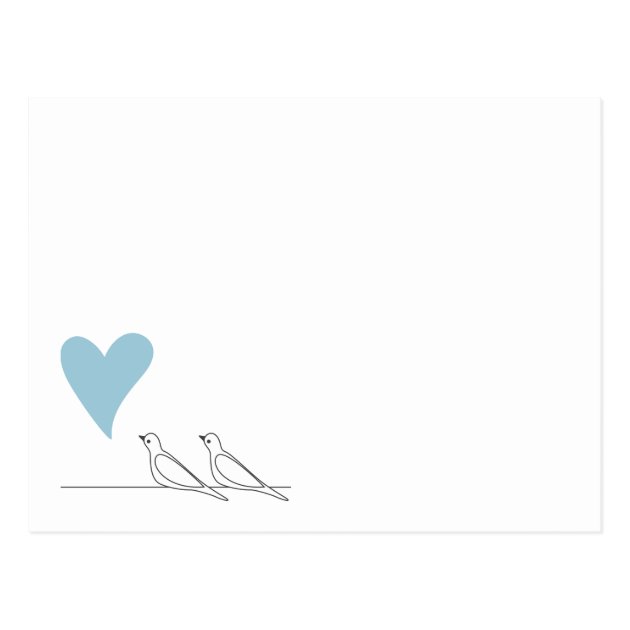 Save The Date Rustic Wedding Light Blue Heart Postcard
