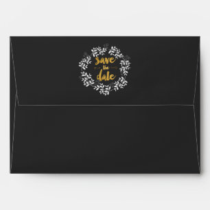 SAVE THE DATE Rustic Wreath Invitation Envelope