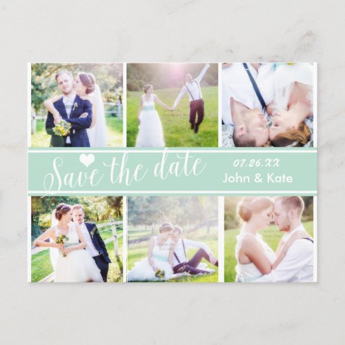SAVE THE DATE Sage Wedding 6 PHOTO Postcard