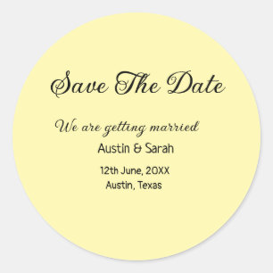 Save the date scan QR wedding website modern text Classic Round Sticker