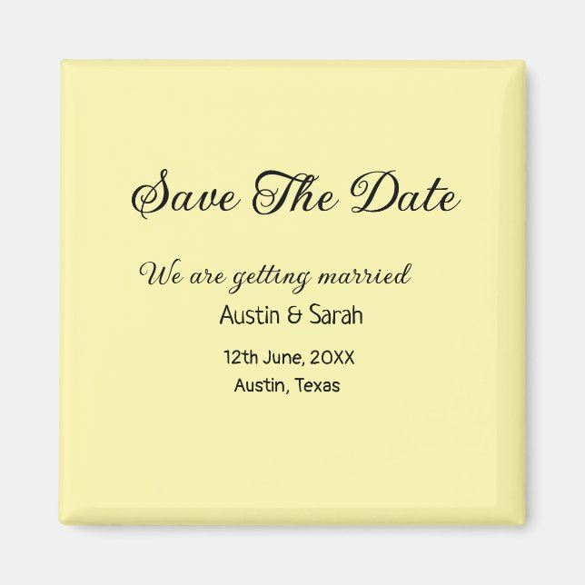 Save the date scan QR wedding website modern text Magnet (Front)