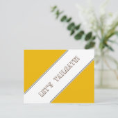 Save the Date School Colors - Gold Plus Announcement Postcard (Standing Front)