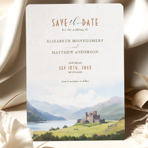 Save The Date SCOTLAND Highlands Destination Invitation