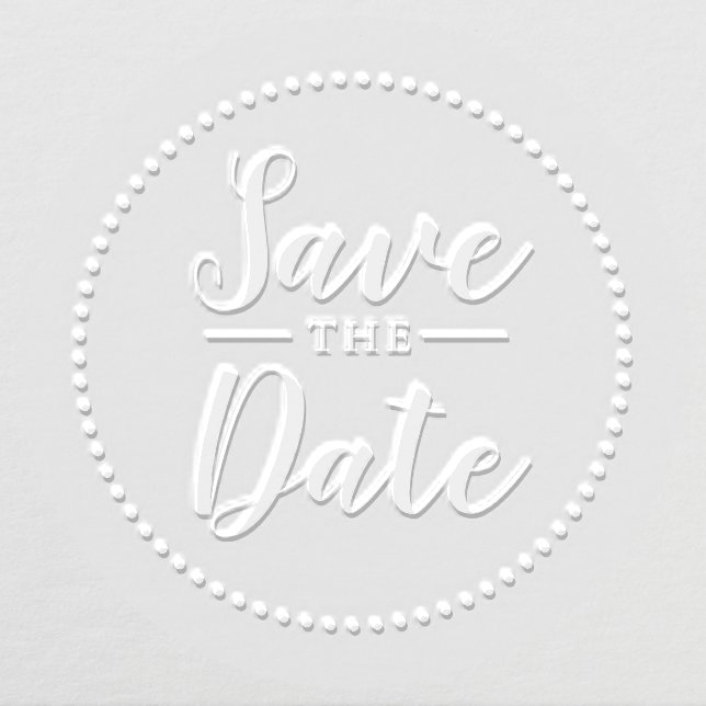 Save The Date Script Embosser (Design)