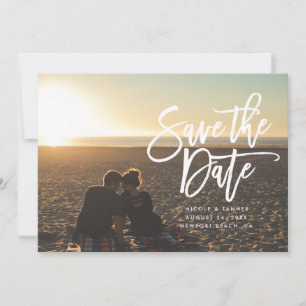 Save the Date script, horizontal, landscape