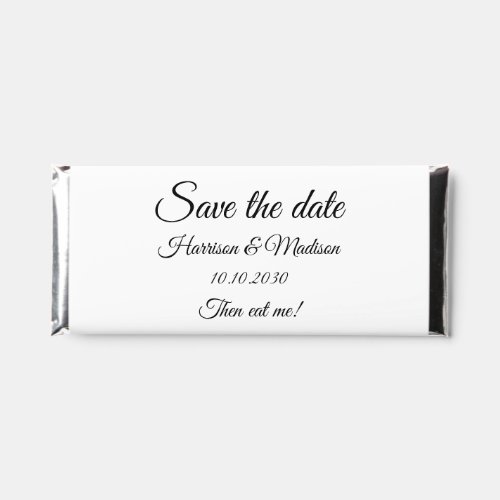 Save the Date script Wedding Announcement funny Hershey Bar Favors