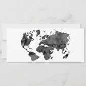 Save the date script world map plane boarding pass (Back)