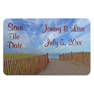 Save The Date Seashore Theme Magnet