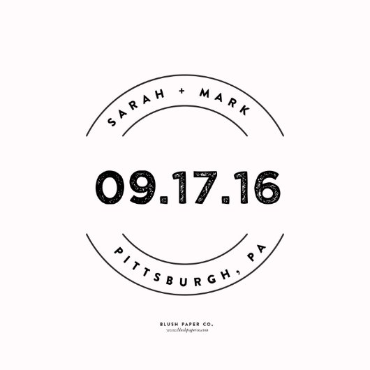 Save the Date Self-Inking Wedding Stamp (Stamp View)