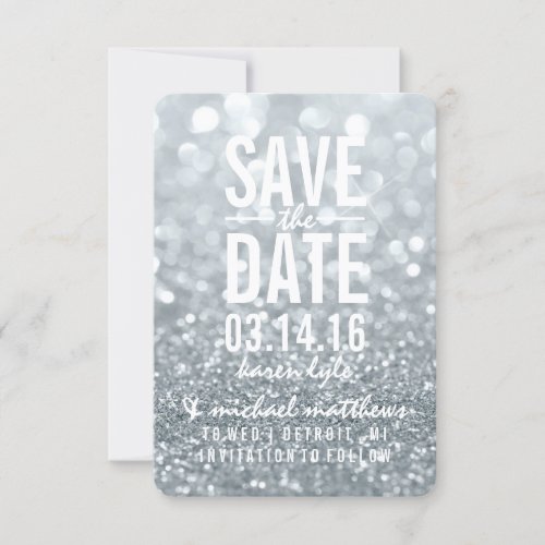 Save the Date | Silver Glit Fab