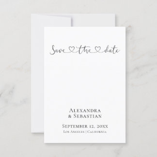Save The Date Simple Elegant Typography Wedding