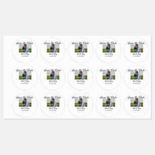 save the date simple minimal add photo date name labels