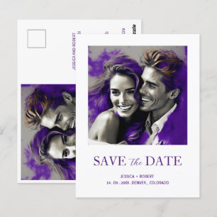 SAVE THE DATE SIMPLE MODERN DESIGN POSTCARD
