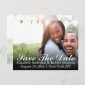 Save The Date  Simple Photo Announcement Postcard (Front/Back)