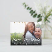 Save The Date  Simple Photo Announcement Postcard (Standing Front)