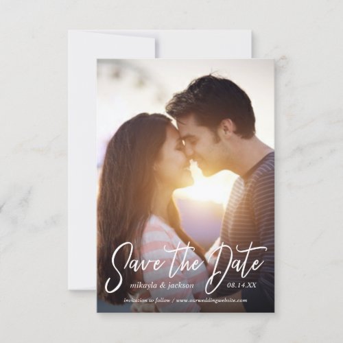 Save the Date Simple Script Wedding Announcement