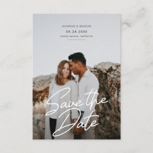 Save the Date Simple Smooth Script Announcement