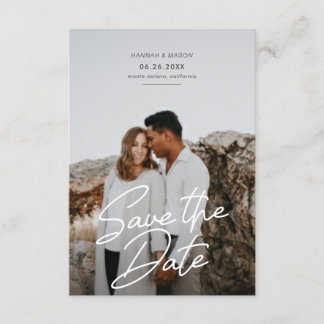 Save the Date Simple Smooth Script Announcement