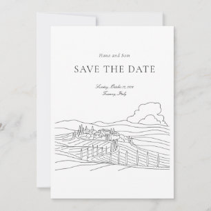 Save the date simple wedding