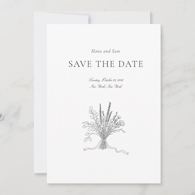 Save the date simple wedding (Front)