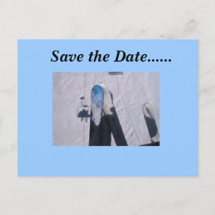 Save the Date......Ski Love Announcement Postcard