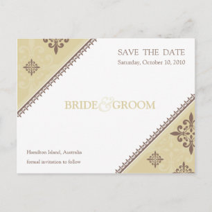 SAVE THE DATE :: slant 9 Announcement Postcard