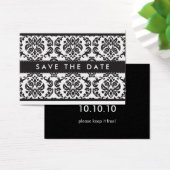 SAVE THE DATE :: small card :: damask - black (Desk)