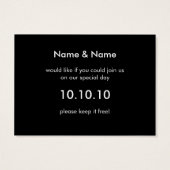 SAVE THE DATE :: small card :: damask - black (Back)