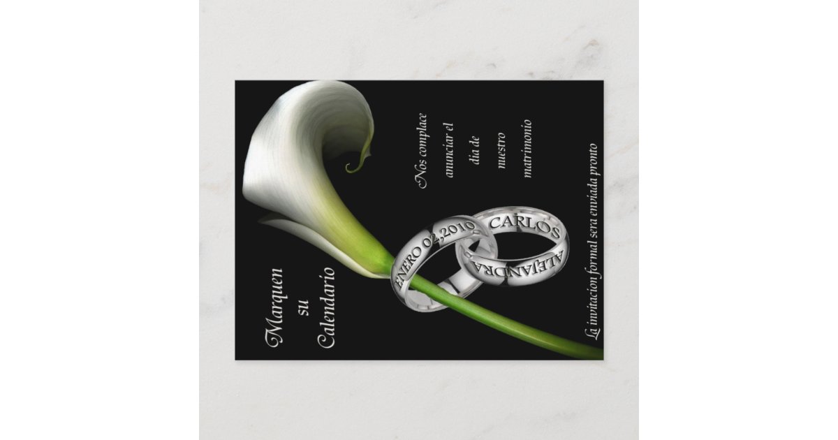 Save The Date spanish Announcement Postcard Zazzle save-the-date-spanish-announcement-postcard-zazzle