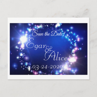 Save The Date Sparkle Invitation Announcement Postcard