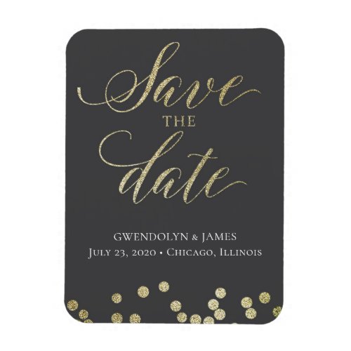 Save the Date Sparkle Magnet
