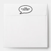 Save the Date Speech Bubble Colorful Modern Fun Envelope (Back (Top Flap))