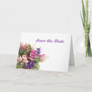 Save the Date Spring Flowers Card