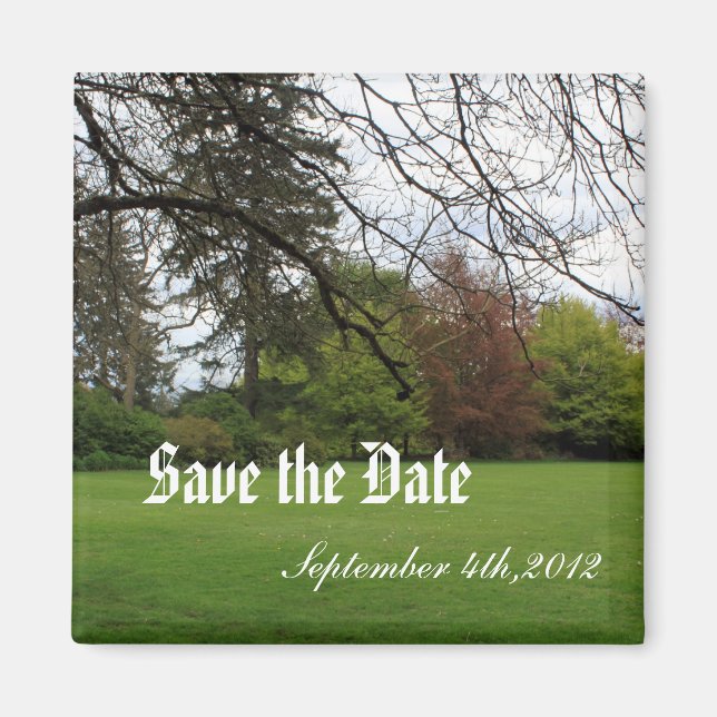 Save the date, spring, summer garden. magnet (Front)
