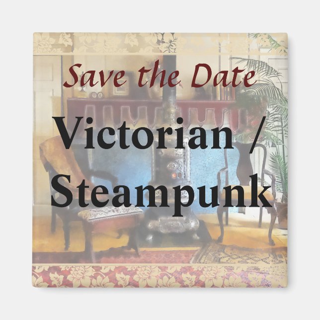 Save the Date Square Icon Magnet (Front)
